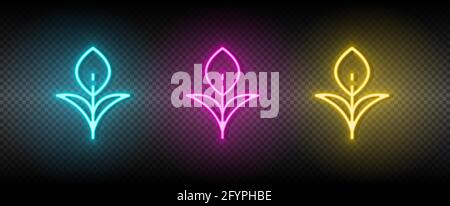 Growth symbol neon vector icon Stock Vector