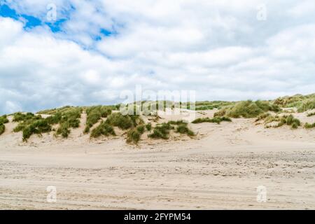 Sand dunes in Camber Sands beach in East Sussex, in the village of Camber, UK. Stock Photo