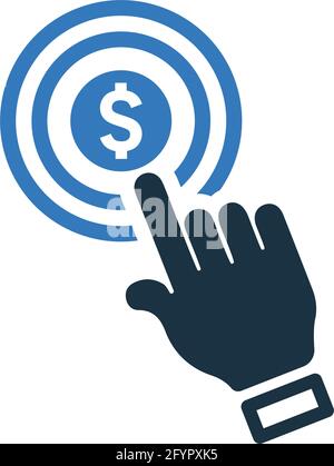 ppc, pay per click icon. Beautiful design and fully editable vector illustration for commercial use, printed files and presentations, Promotional Mate Stock Vector