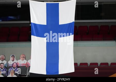 Riga, Arena Riga, Germany. 29th May, 2021. vs Finland (2021 IIHF Ice Hockey  World Championship), Team Finland during National anthem  (Switzerland/Croatia OUT) Credit: SPP Sport Press Photo. /Alamy Live News  Stock Photo -
