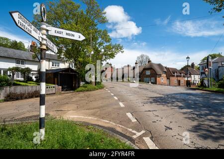 View of West Meon, a pretty village in Hampshire, England, UK Stock Photo