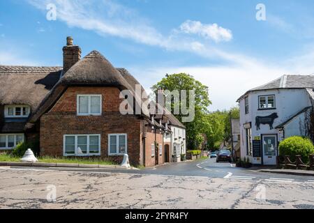 View of West Meon, a pretty village in Hampshire, England, UK Stock Photo