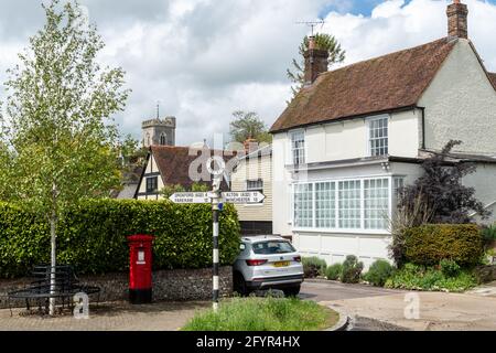 View of West Meon, a pretty village in Hampshire, England, UK Stock Photo