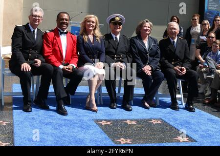 May 10, 2018, Los Angeles, CA, USA: LOS ANGELES - MAY 10:  Fred Grandy, Ted Lange, Jill Whelan, Gavin MacLeod, Lauren Tewes, Bernie Kopell at the Princess Cruises Receive Honorary Star Plaque as Friend of the Hollywood Walk Of Fame at Dolby Theater on May 10, 2018 in Los Angeles, CA (Credit Image: © Kay Blake/ZUMA Wire) Stock Photo