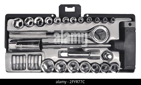 car repair kit tools, isolated Stock Photo