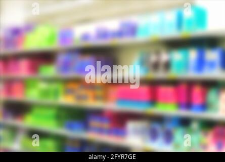 hygienic and skincare goods, defocused Stock Photo