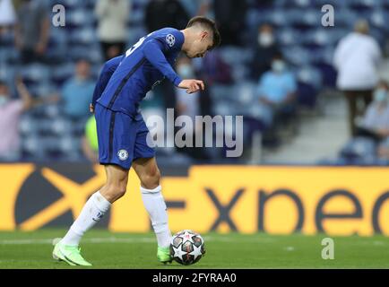 PORTO, PORTUGAL - MAY 29: Kai Havertz of Chelsea goes round