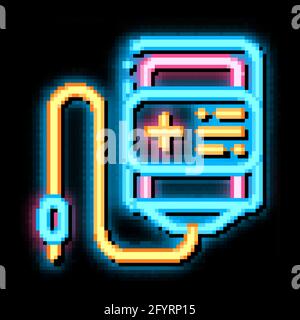 Volunteers Support Bottle neon glow icon illustration Stock Vector