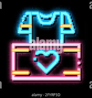Volunteers Support Thing Box neon glow icon illustration Stock Vector