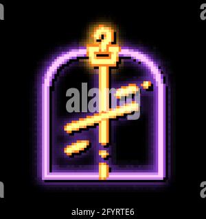Laundry Service Suit In Covering neon glow icon illustration Stock Vector