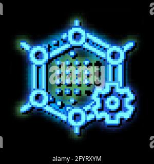 Artificial Graphene Technology neon glow icon illustration Stock Vector