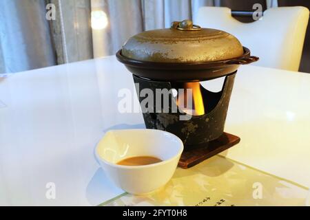 Japanese boiled seafood dinner Stock Photo