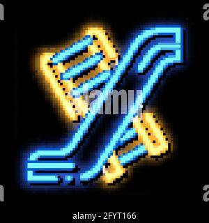 Interactive Kids Playground Slide neon glow icon illustration Stock Vector