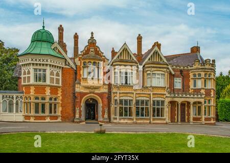 Bletchley Park Mansion, Milton Keynes, Buckinghamshire, England Stock Photo