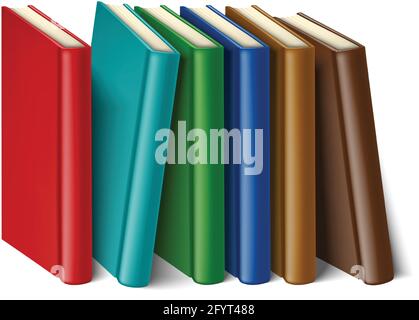 3d realistic vector books. Isolated on white background. Stock Vector