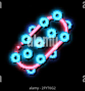 Virus Pathogen Element neon glow icon illustration Stock Vector