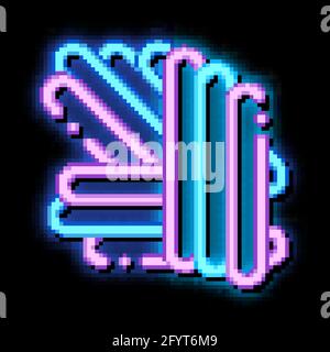 Allegry Organism Pathogen Sticks neon glow icon illustration Stock Vector