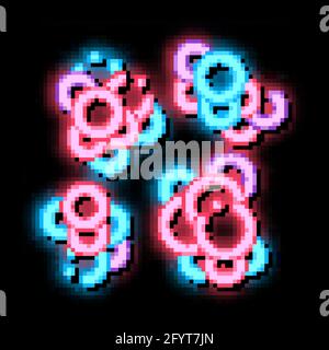 Pathogen Bacterium neon glow icon illustration Stock Vector