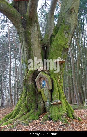 The Bullau picture is a natural and cultural monument in the Odenwald in Hesse (Germany Stock Photo