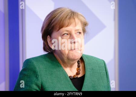 Berlin, Germany. 26th May, 2021. Angela Merkel Credit: Kay Nietfeld/dpa Pool/dpa/Alamy Live News Stock Photo