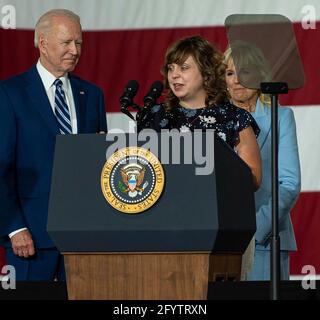 President Joe Biden speaks at Joint Base Elmendorf-Richardson to mark ...