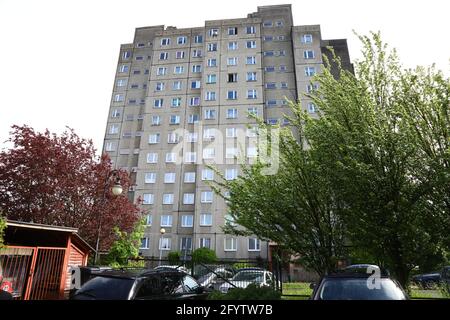 Hochhäuser in Zgorzelec Stock Photo