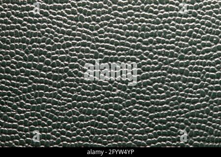 Dark green grained leather close-up Stock Photo