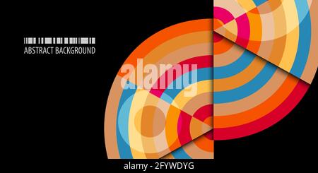 Abstract colorful background template with blended strips Stock Vector