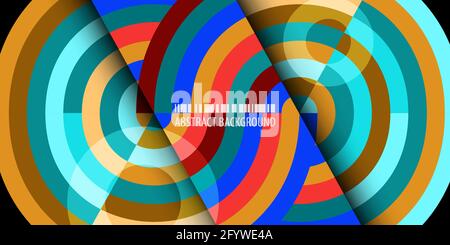 Abstract colorful background template with blended strips Stock Vector