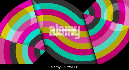 Abstract colorful background template with blended strips Stock Vector