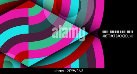 Abstract colorful background template with blended strips Stock Vector