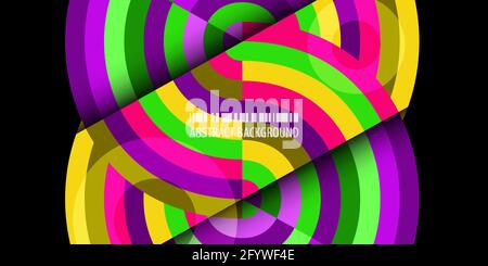 Abstract colorful background template with blended strips Stock Vector