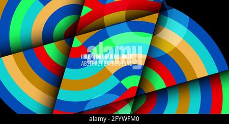 Abstract colorful background template with blended strips Stock Vector