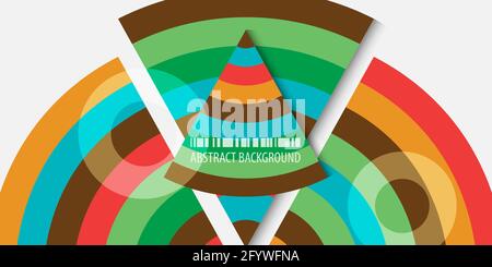 Abstract colorful background template with blended strips Stock Vector
