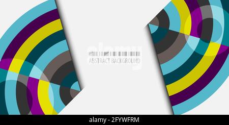 Abstract colorful background template with blended strips Stock Vector