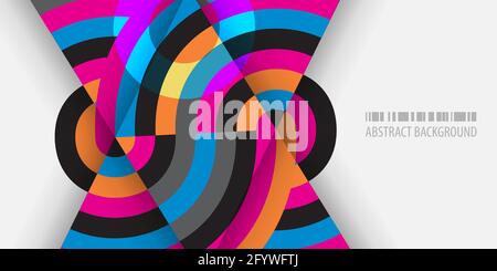 Abstract colorful background template with blended strips Stock Vector