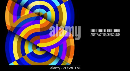 Abstract colorful background template with blended strips Stock Vector