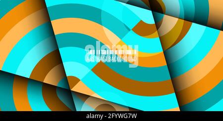 Abstract colorful background template with blended strips Stock Vector