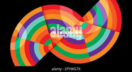 Abstract colorful background template with blended strips Stock Vector