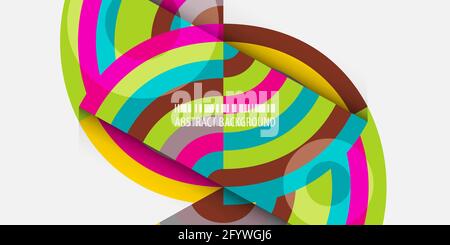 Abstract colorful background template with blended strips Stock Vector