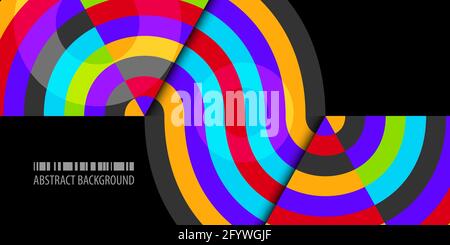 Abstract colorful background template with blended strips Stock Vector