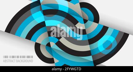 Abstract colorful background template with blended strips Stock Vector