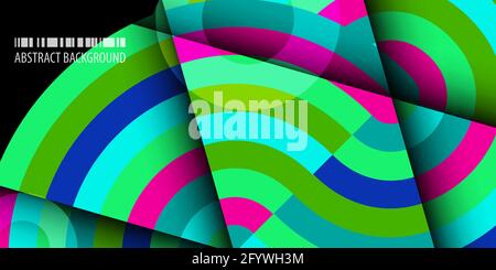 Abstract colorful background template with blended strips Stock Vector