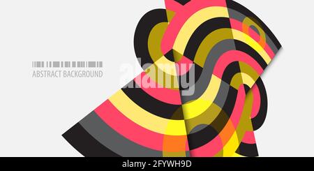 Abstract colorful background template with blended strips Stock Vector