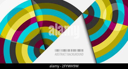 Abstract colorful background template with blended strips Stock Vector