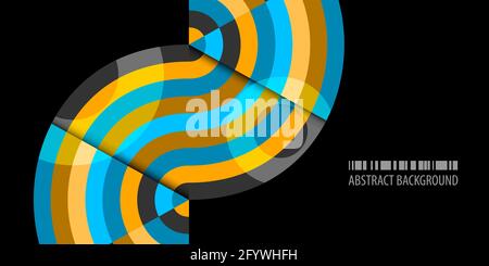 Abstract colorful background template with blended strips Stock Vector