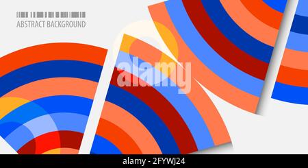 Abstract colorful background template with blended strips Stock Vector