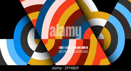 Abstract colorful background template with blended strips Stock Vector