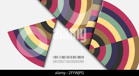 Abstract colorful background template with blended strips Stock Vector