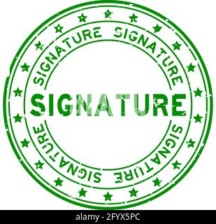 Grunge green unique word round rubber seal stamp on white background ...